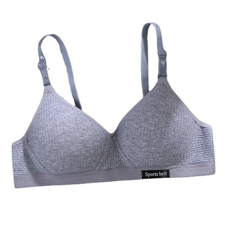 Pure Cotton Girl Comfortable Seamless Underwear Without Steel Ring