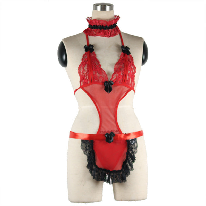 Sexy lingerie one-piece suit 4-piece set