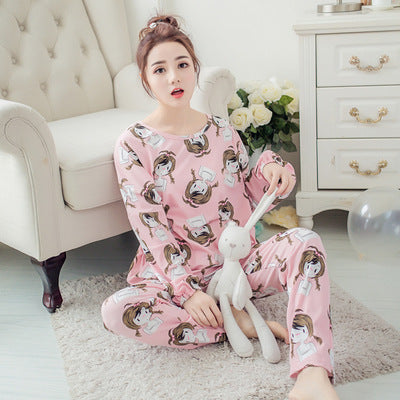 Women's long sleeve lovely pajamas home clothes