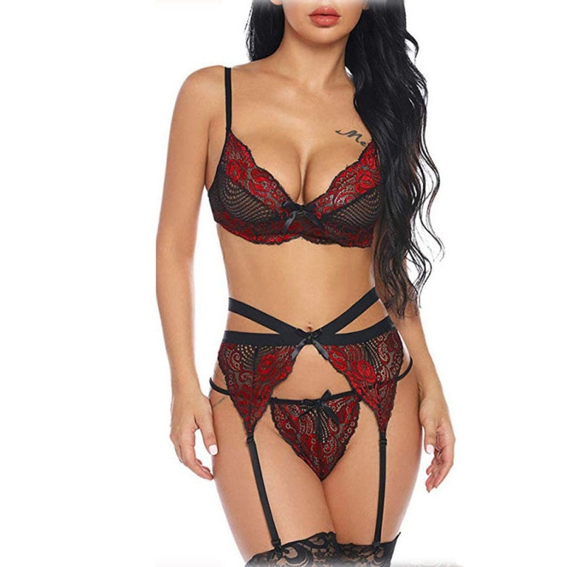 Hollow lace sexy lady suit