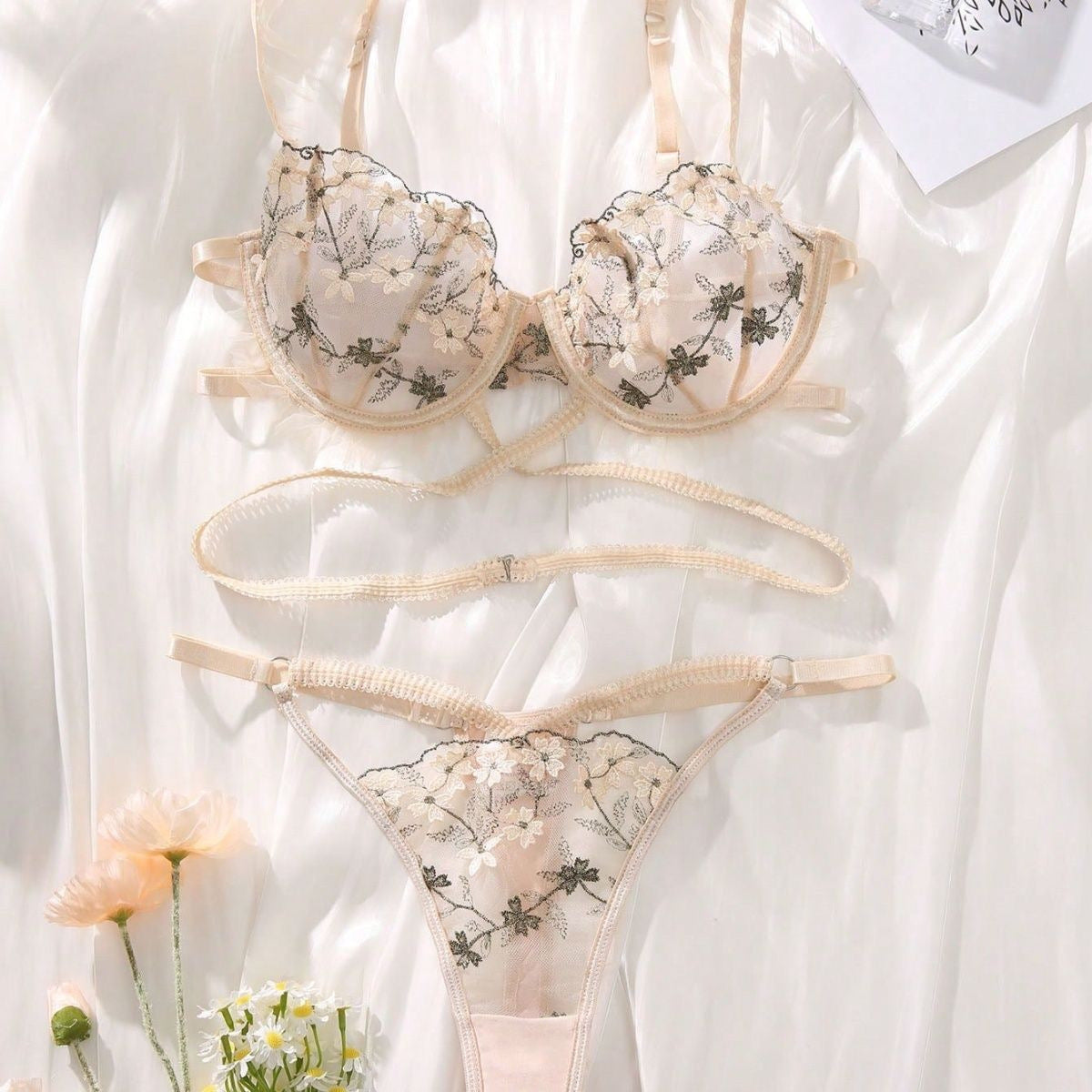 Half Hollow Thin Underwear T-back Suit