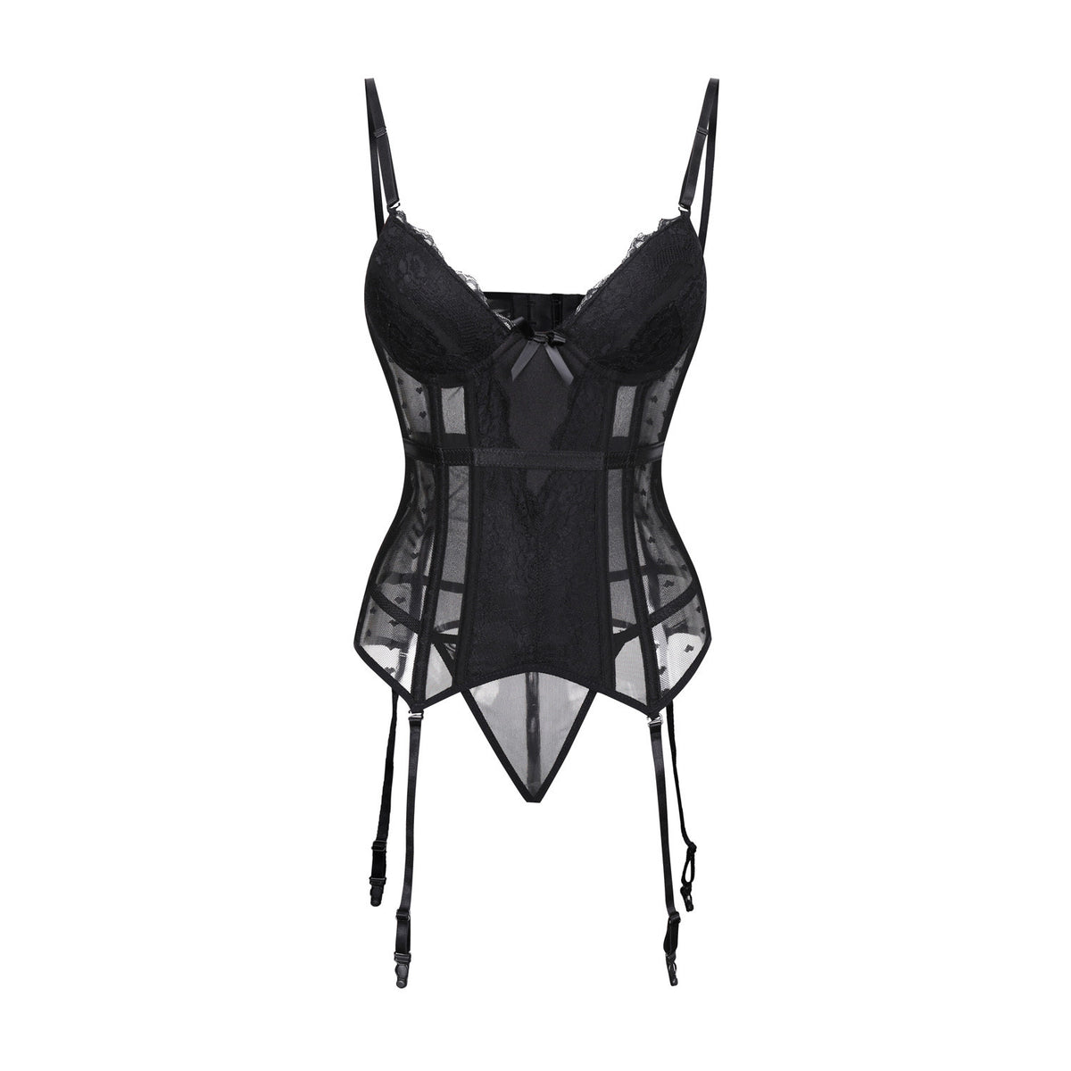 Large Size Satin Lace Stitching Tight-fitting Slimming Gather Suit