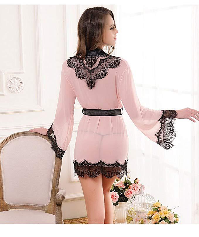 European and American high-end bandage pajamas set see-through sexy pajamas