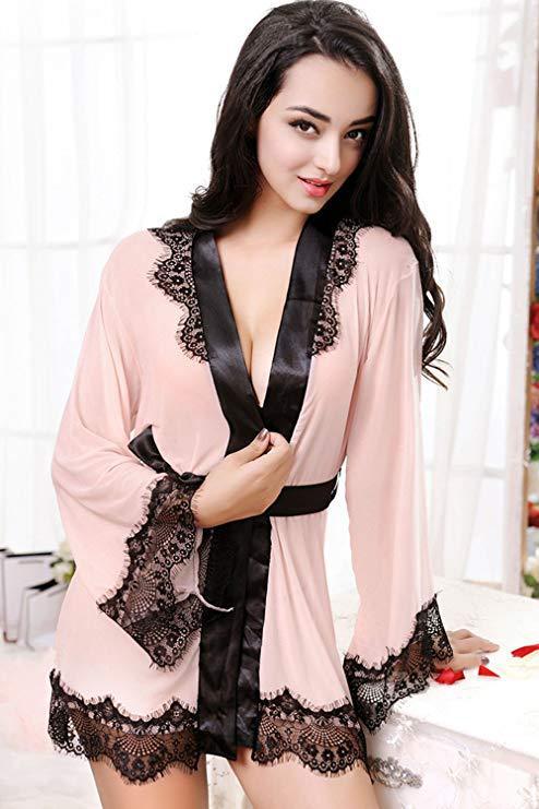 European and American high-end bandage pajamas set see-through sexy pajamas