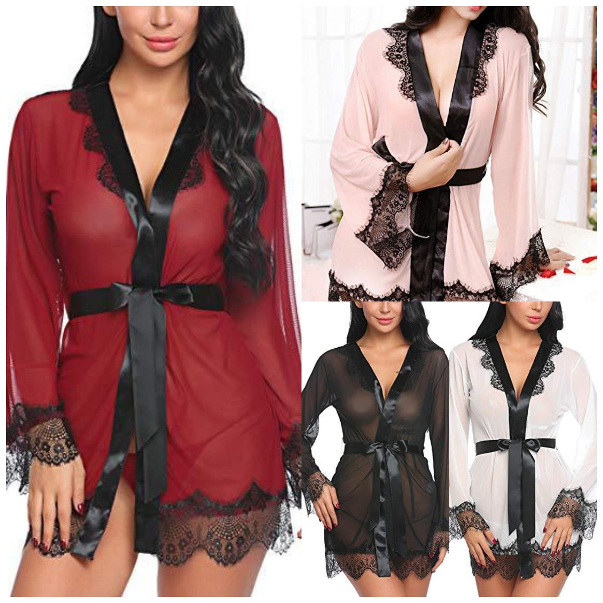 European and American high-end bandage pajamas set see-through sexy pajamas