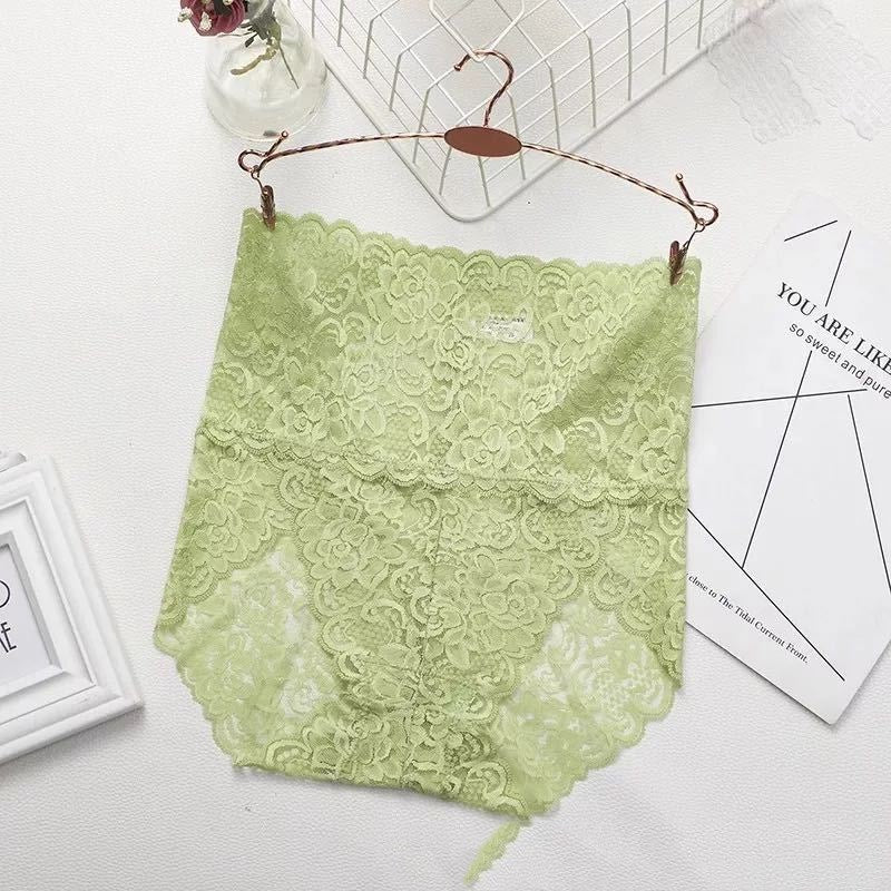 Sexy Seamless Lace Butt-Lifting Cotton Briefs
