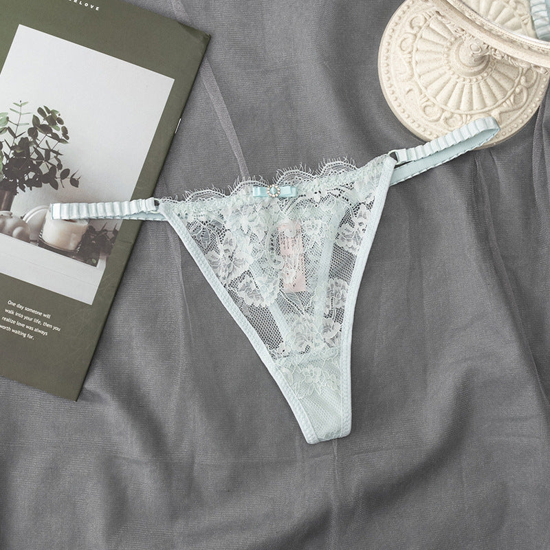 Cotton Low-waist Thong Women Transparent Sexy