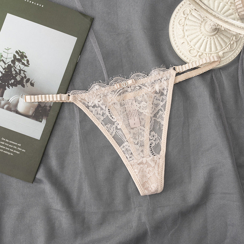 Cotton Low-waist Thong Women Transparent Sexy