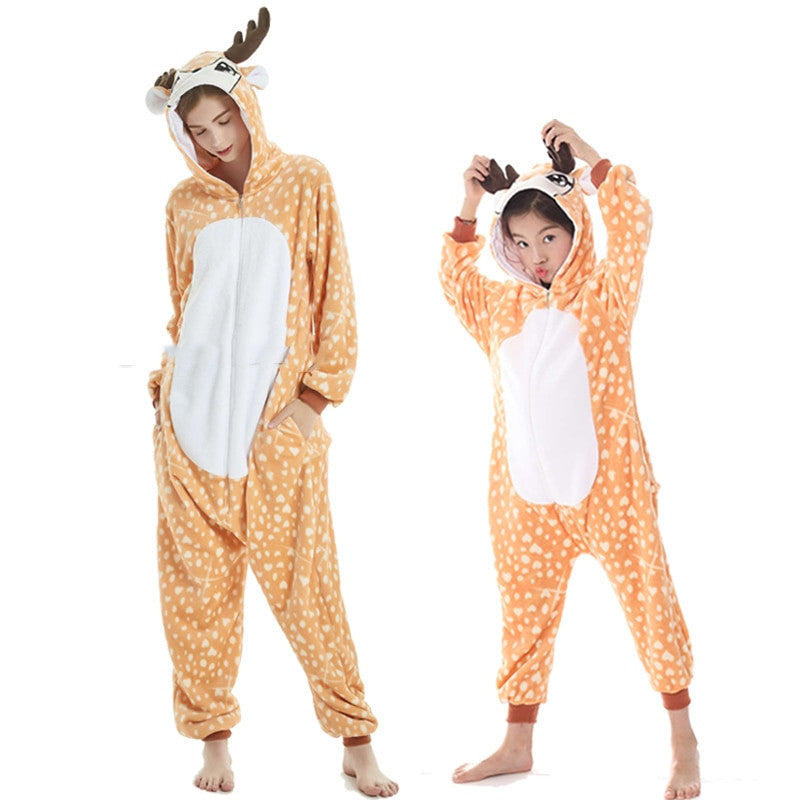 Flannel Cartoon One-piece Pajamas