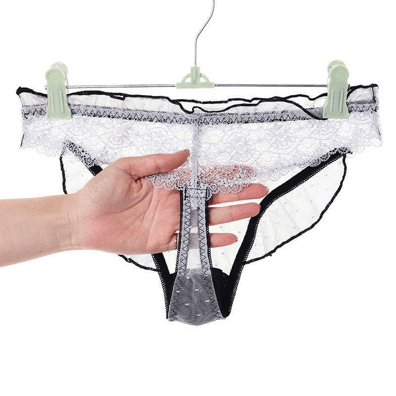 Lace Sexy Thong Sexy Low Waist Mesh Transparent Briefs