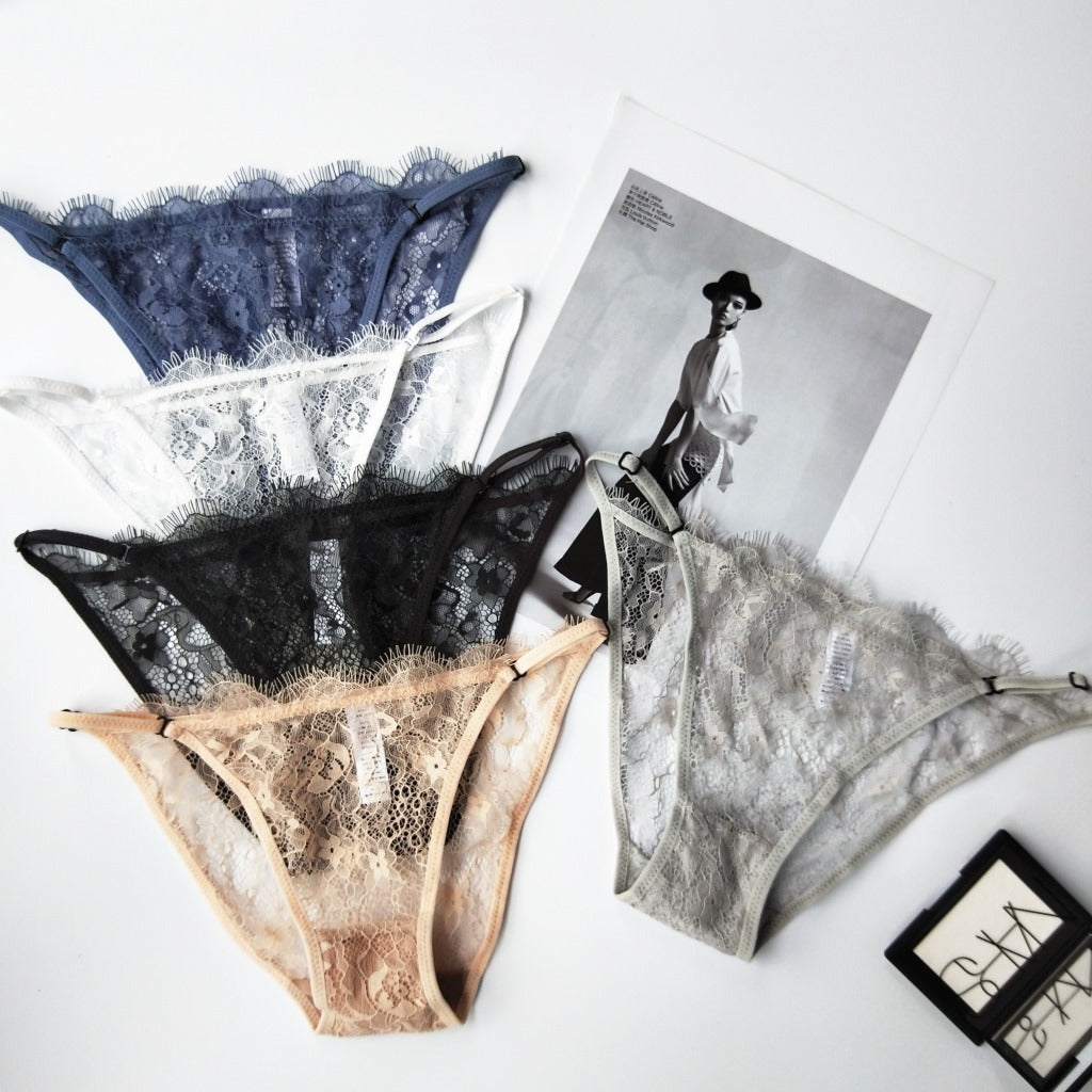 Sexy Transparent Dew Hair Thin Belt Adjustment Underwear Women's Eroticism