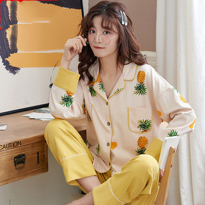 Antarctic Pajamas Women's Spring And Autumn Pure Cotton Long Sleeves Can Be Worn Outside Home Clothes Cotton Autumn And Winter New Suit