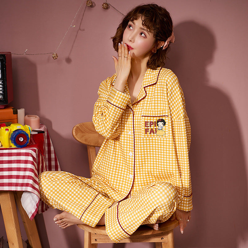 Antarctic Pajamas Women's Spring And Autumn Pure Cotton Long Sleeves Can Be Worn Outside Home Clothes Cotton Autumn And Winter New Suit