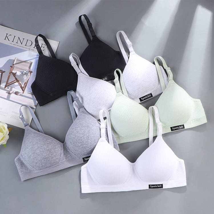 Pure Cotton Girl Comfortable Seamless Underwear Without Steel Ring