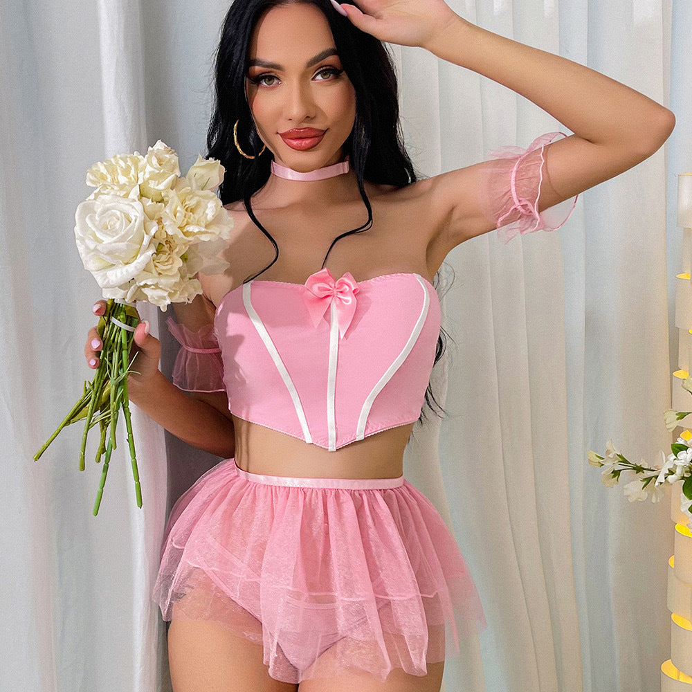 Women's Gauze Skirt Underwear Suit