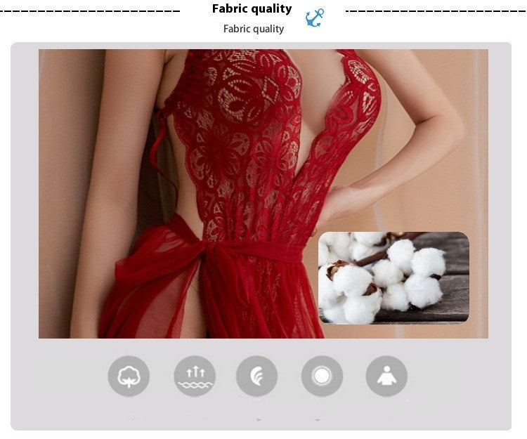 Sexy And Seductive Lace Jumpsuit With Perspective Mesh Temptation