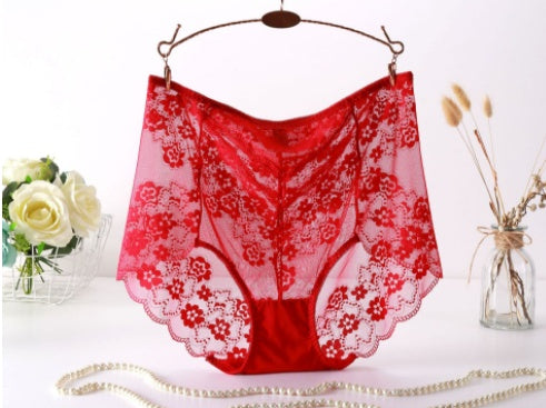 Plus Size Lace Women's Transparent Abdomen Seamless Women's Underwear