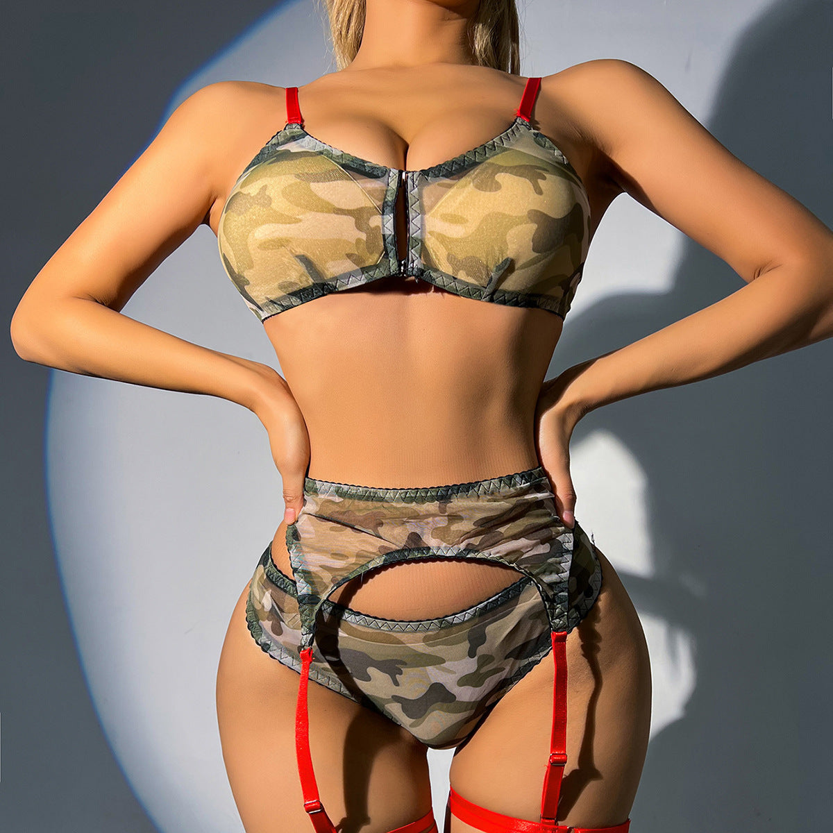 Camouflage Mesh Split Underwear Sexy Suit Wholesale