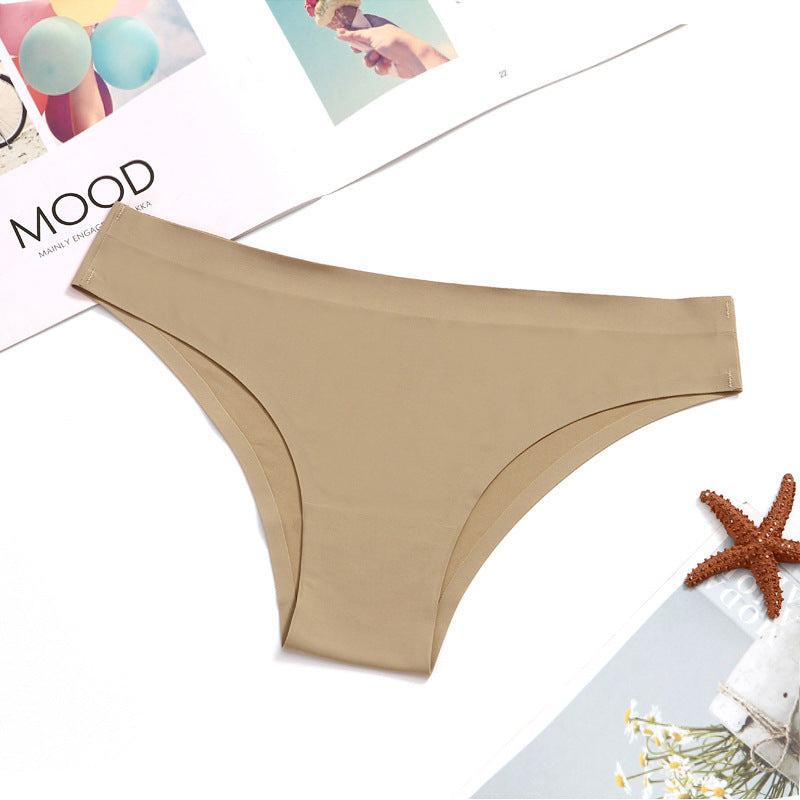 Pure Color Seamless Sexy Ladies Plus Size Briefs