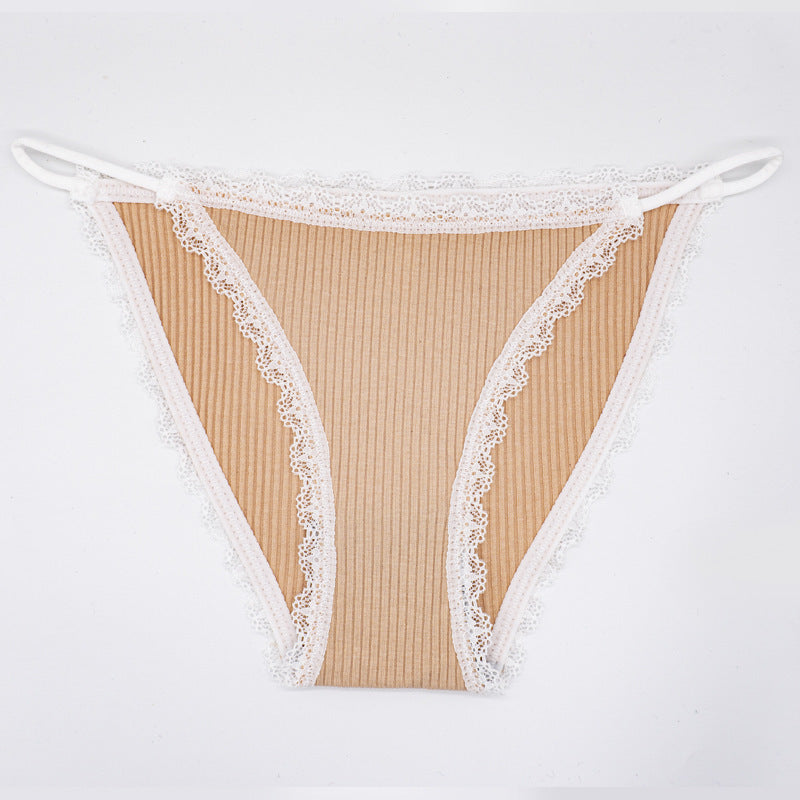 Lace Temptation Sexy Low Waist Thin Strap Girly Panties
