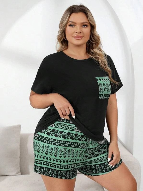 Shorts Plus-sized Plus Size Women's Pajamas