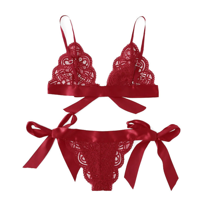Bowknot Lace Sexy Flowy Suit New
