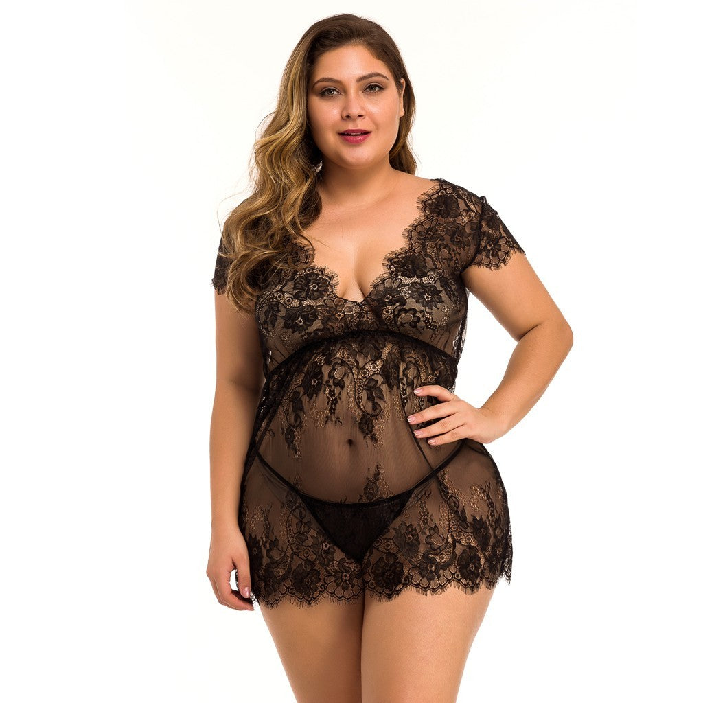 Large size close fitting doll women's Pajama mesh underwear