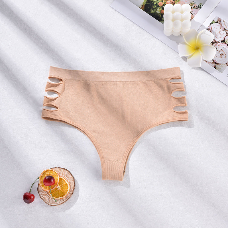 Seamless High Waist Shaping Tied Hollow Women's Underwear