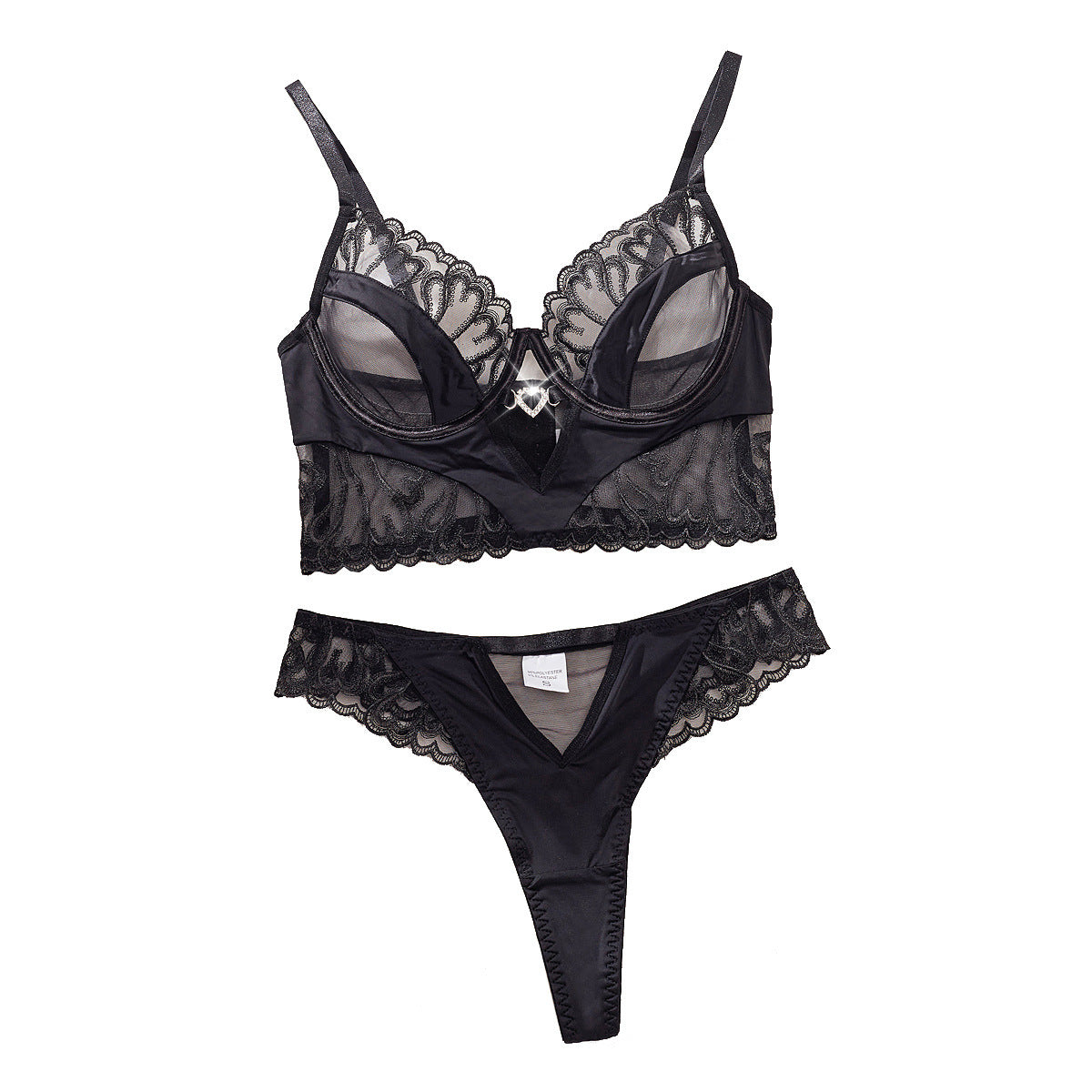 Mesh Hollow Love Two-piece Set