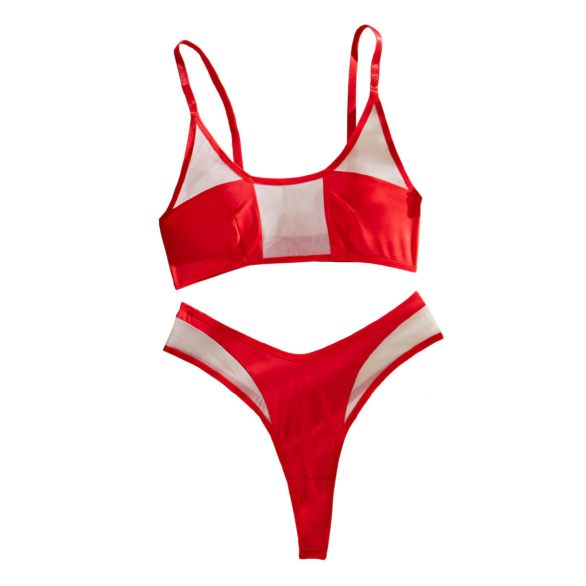 Fashion Color Contrast Suit Mesh Splicing