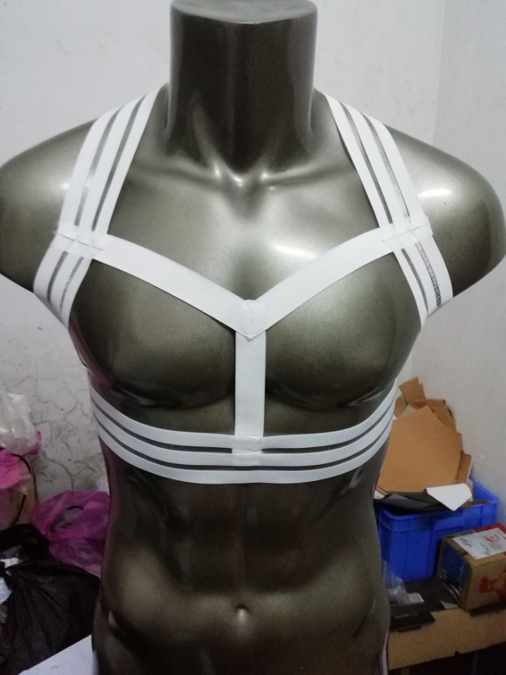Sexy lingerie men's elastic straps short tops
