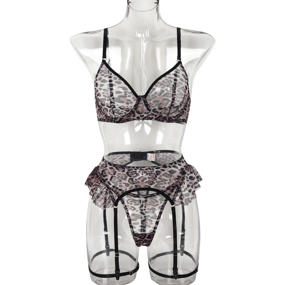 Ruffled Girdle Garter Four-piece Set