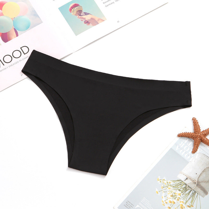 Pure Color Seamless Sexy Ladies Plus Size Briefs