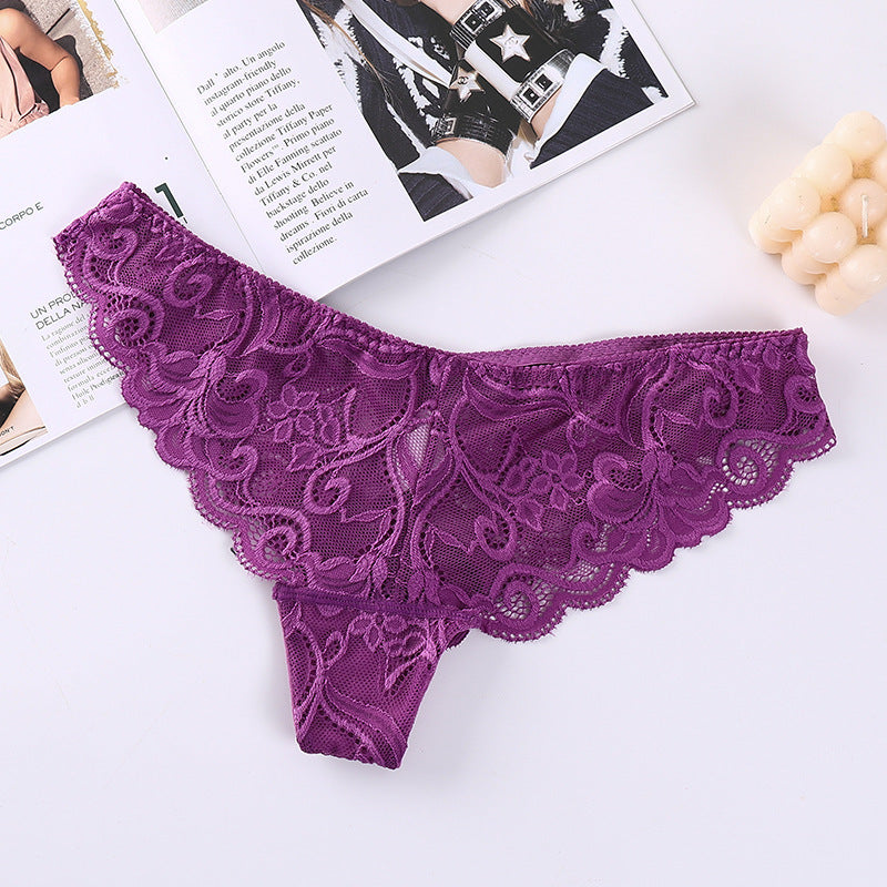 Women's Lace See-through Mesh Jacquard Underwear