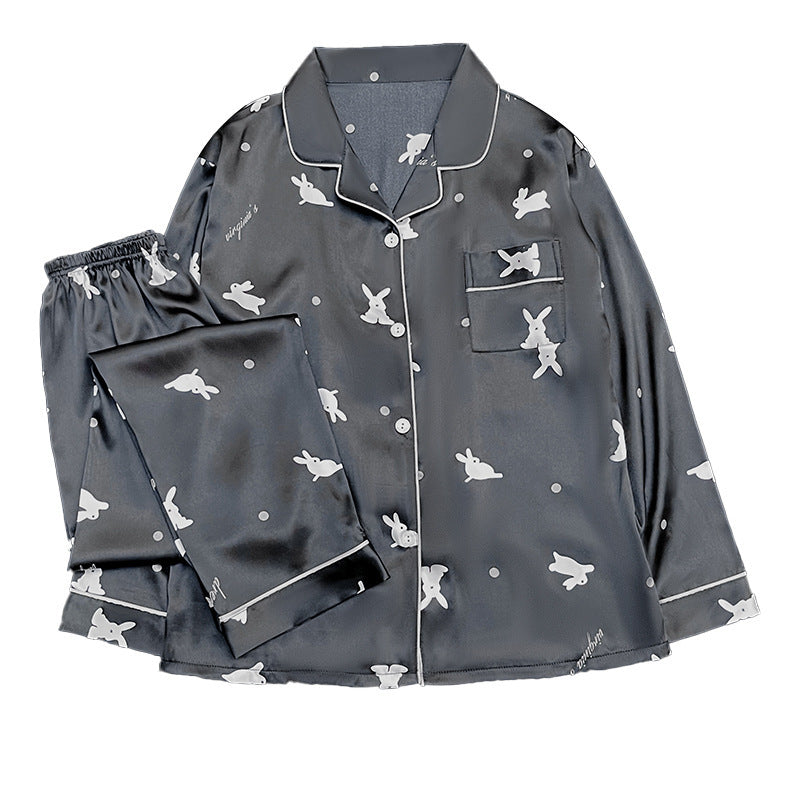 Women's Korean-style Ins Cute Lapel Long-sleeved Pajamas