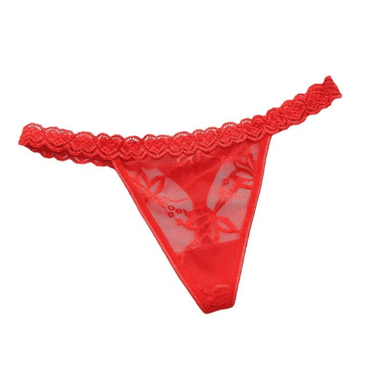 Hip-exposed Low Waist T-shaped Panties Sexy Love Underwear
