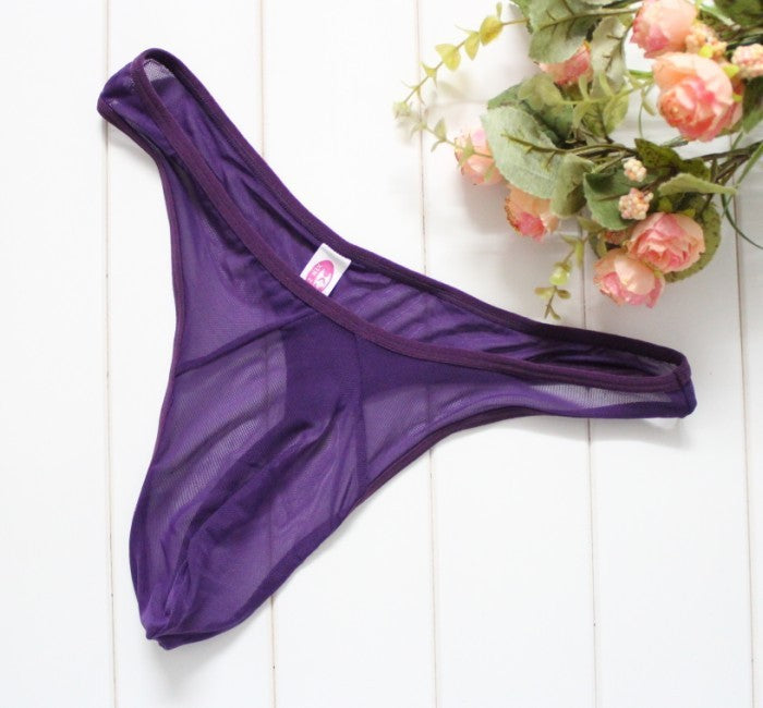 Mesh men's thong slim sexy dress