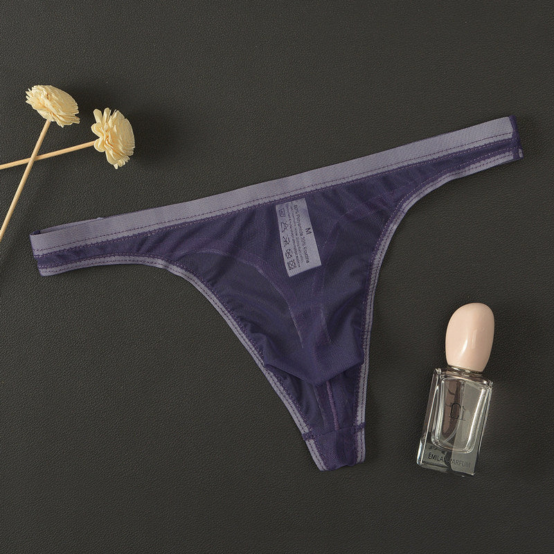 Men's Gauze Sexy Transparent Thong