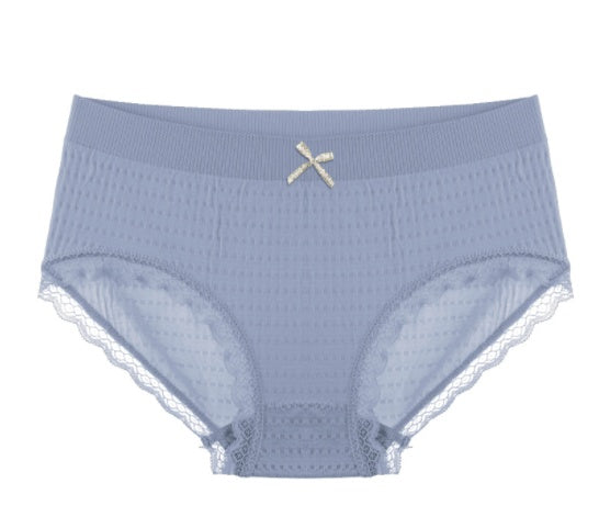 Graphene Bottom Crotch Breathable Panties Female Mid-waist Student Cloud Pants Briefs