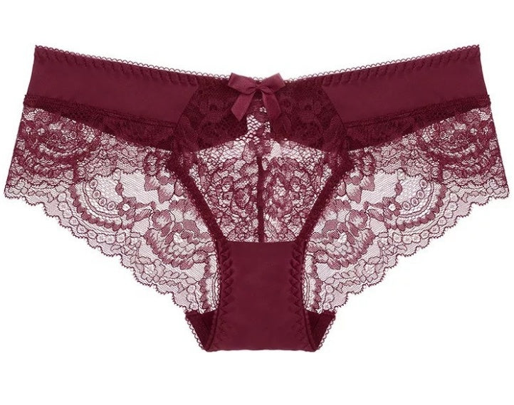 women's sexy floral lace underwear low-rise
