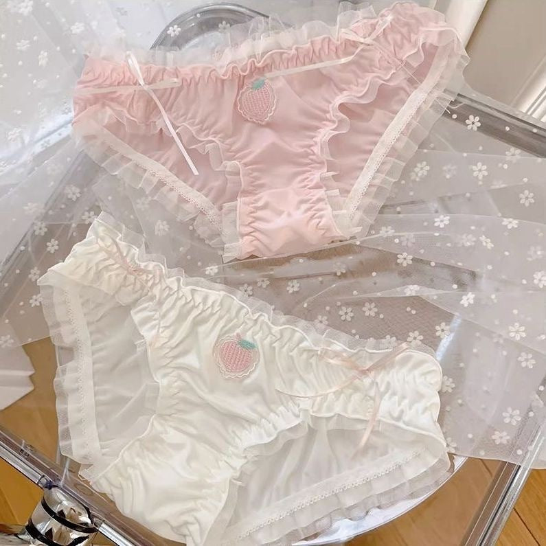 Female Lace Sweet Japanese Bow Underwear
