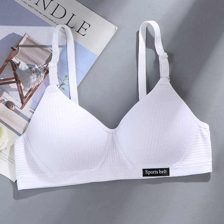 Pure Cotton Girl Comfortable Seamless Underwear Without Steel Ring