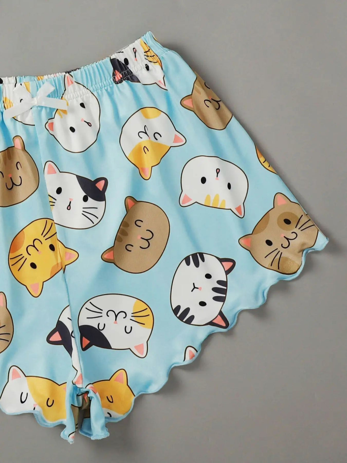 Women's Cartoon Printed Vest Top Shorts Pajamas