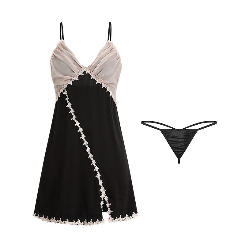 Sexy Deep V Lace Back Thin Money Condole Belt