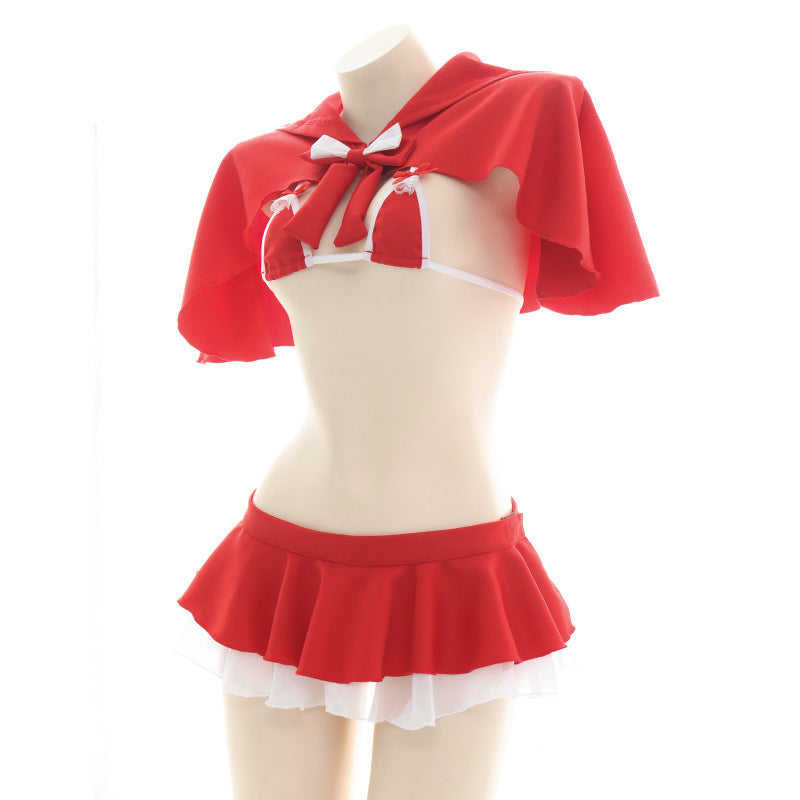 Red Uniform Cloak Suit Pajama Girl