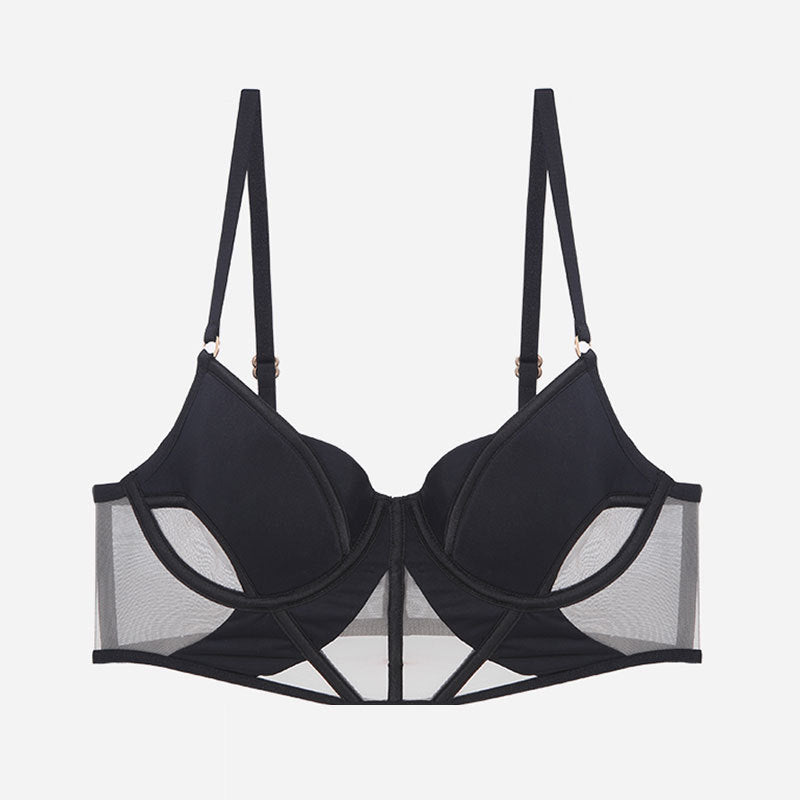 Glossy Mesh Hollow French Underwear Women
