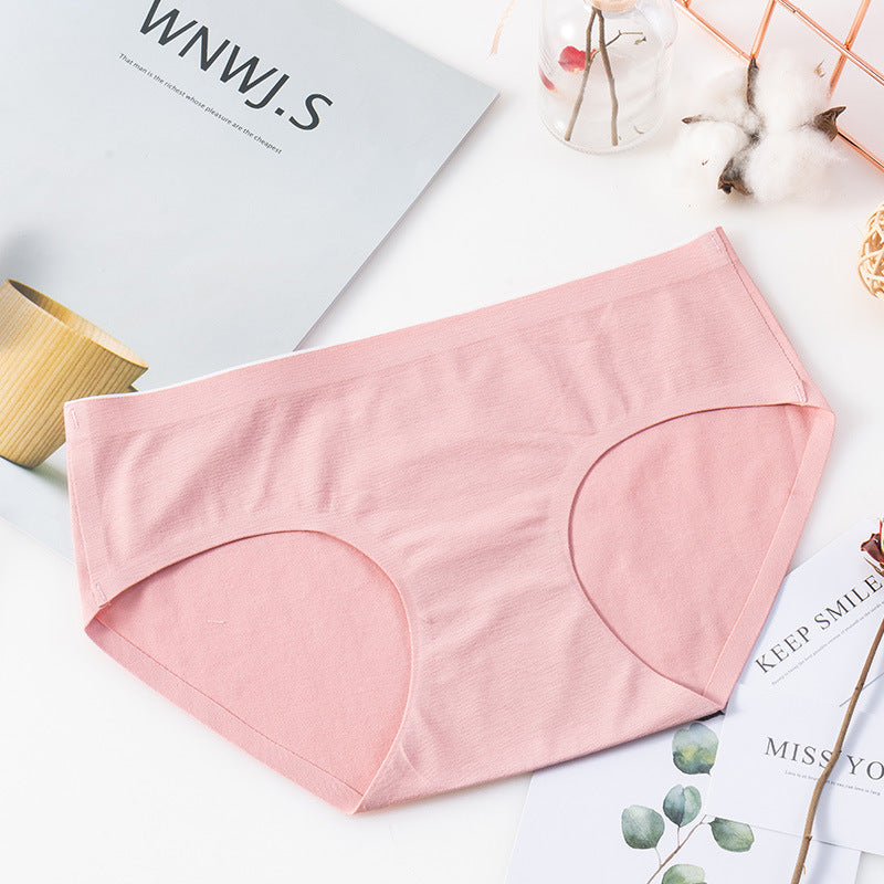 Mid Waist Girl Cotton Seamless Ladies Breathable Plus Size Triangle Shorts