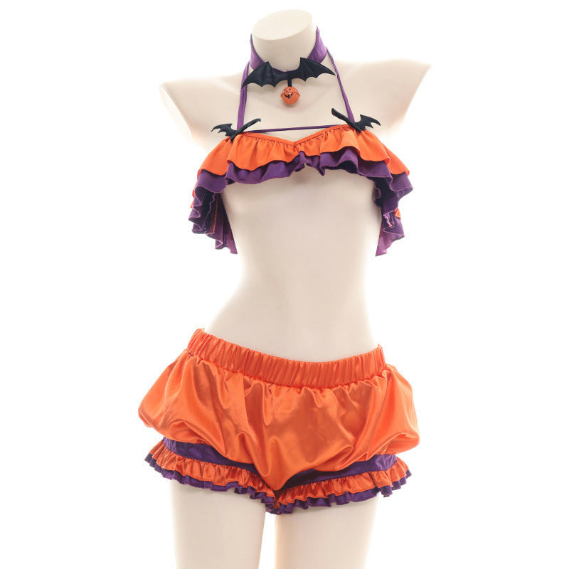 European And American Style Pumpkin Bikini Pajamas