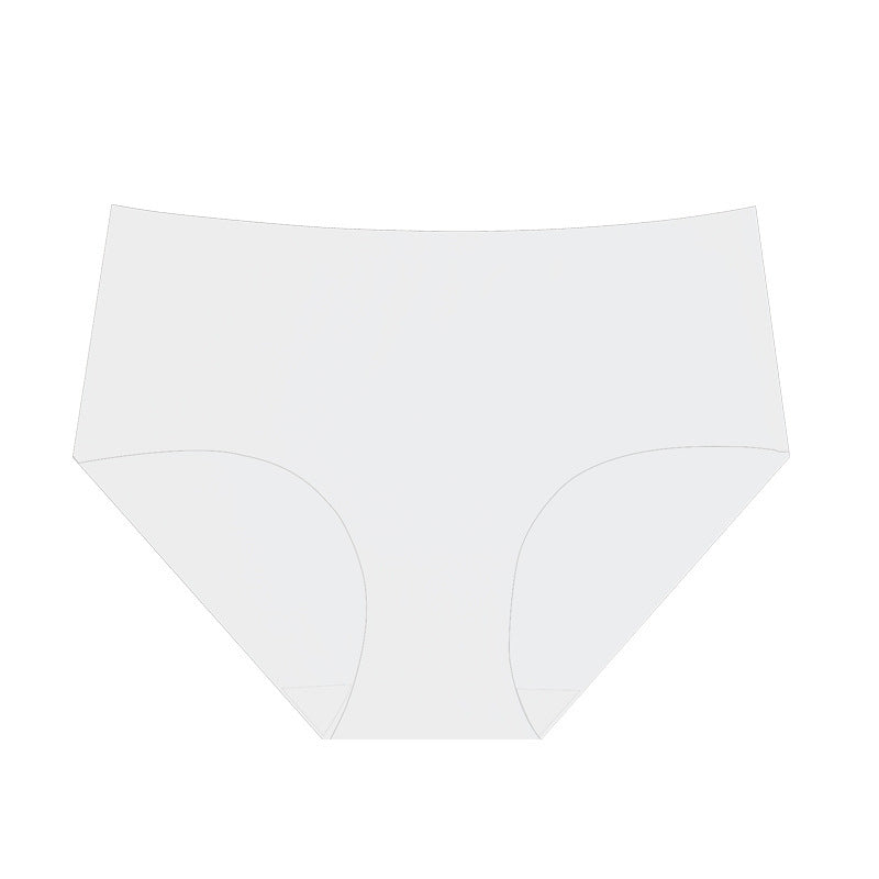 Cross-border Sports Mid-high Waist Traceless Panties Ice Silk Belly Contracting Hip Lifting