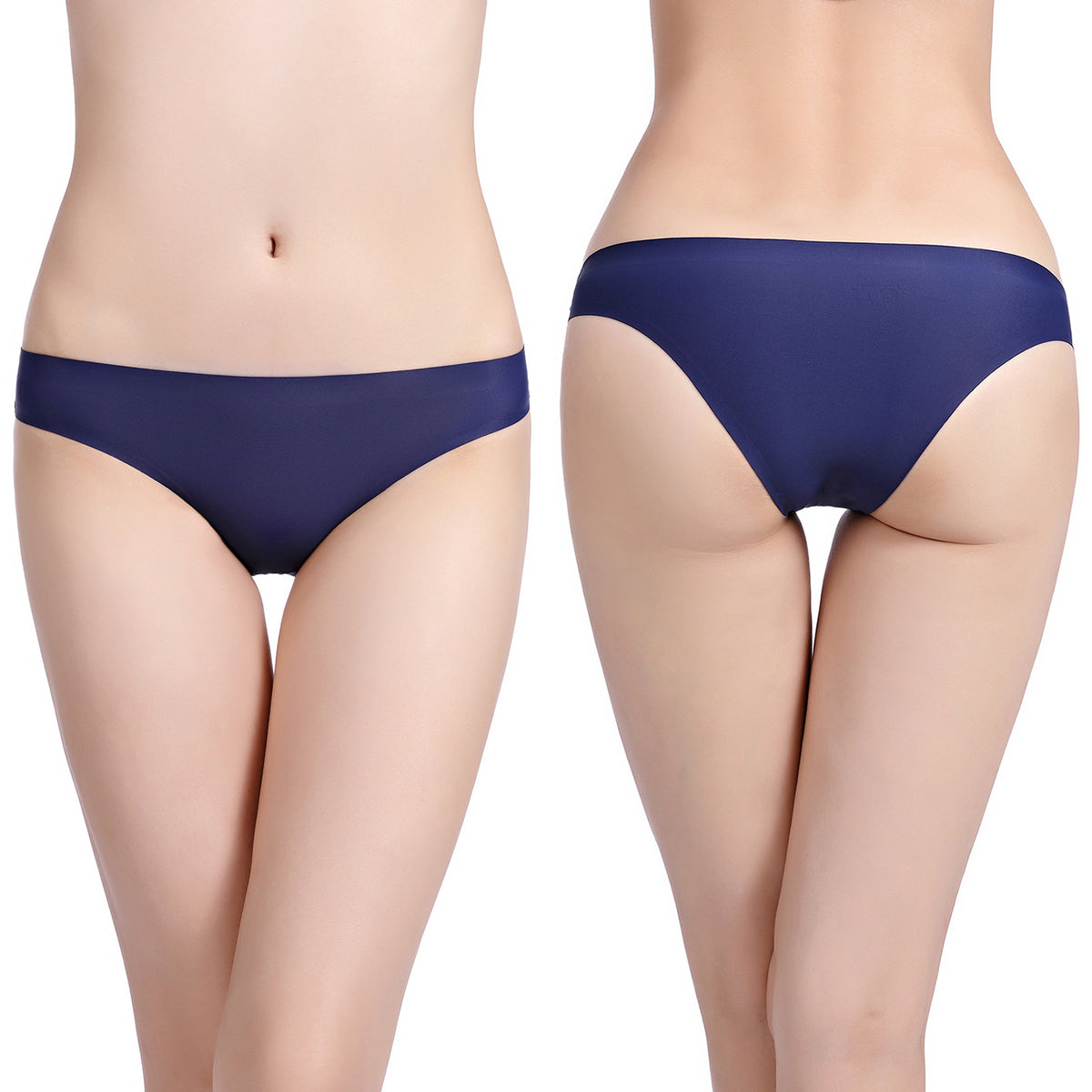 Pure Color Seamless Sexy Ladies Plus Size Briefs